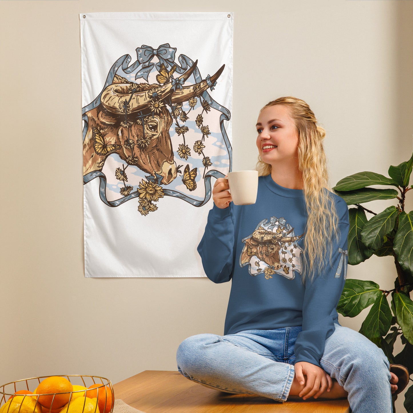 The Bull and Butterflies Sweatshirt