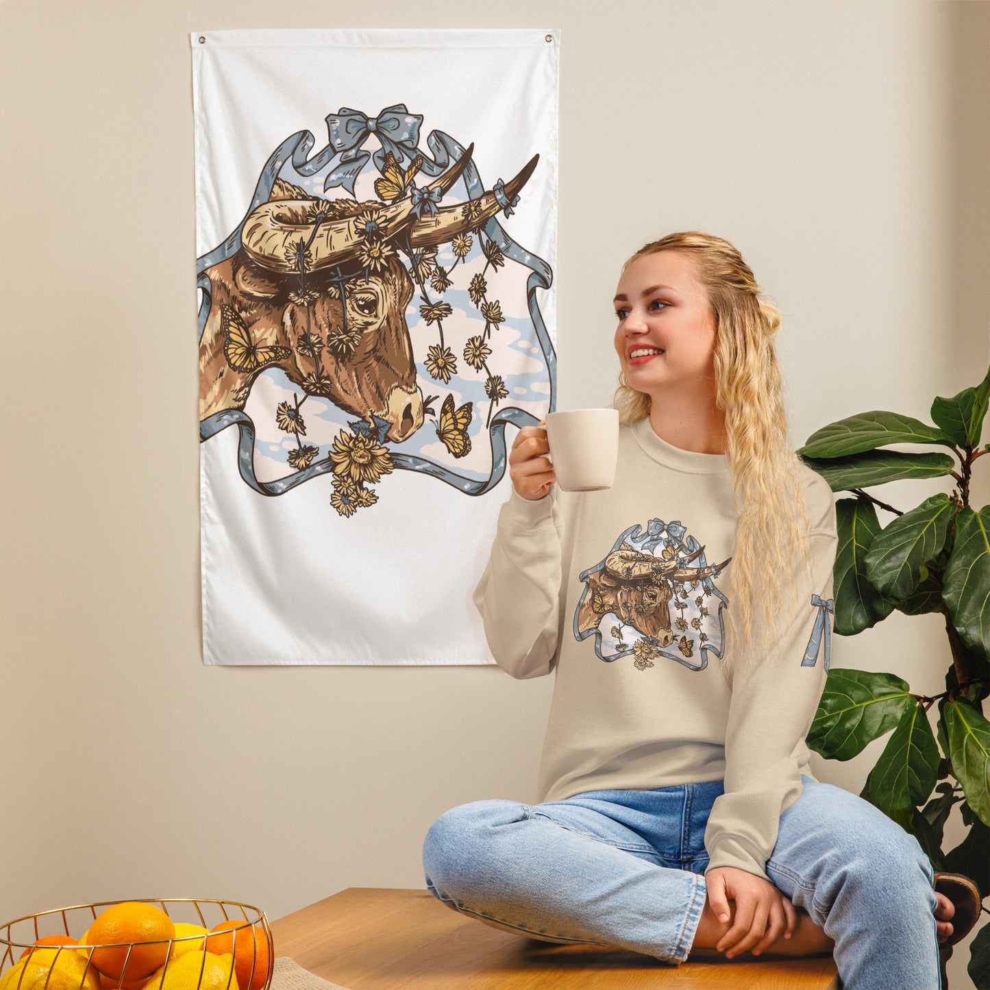 The Bull and Butterflies Sweatshirt